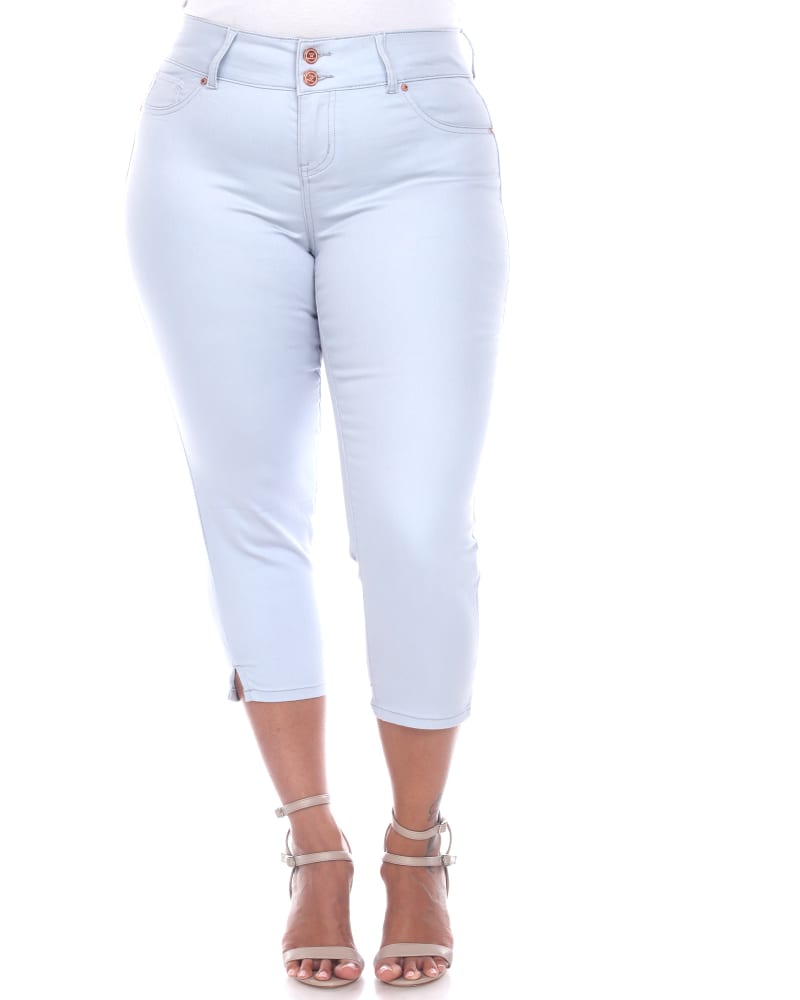 White jean clearance capri